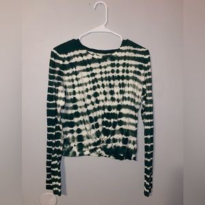 Twist front tye dye PINK long sleeve